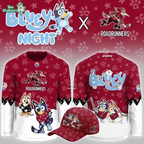 Tucson Roadrunners Bluey Night Game Limited Hockey Jersey