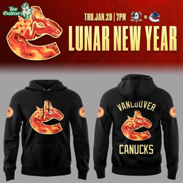 Vancouver Canucks Lunar New Year 2026 Celebrate Hoodie - Black