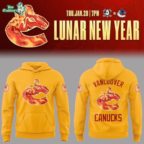 Vancouver Canucks Lunar New Year 2026 Celebrate Hoodie - Yellow