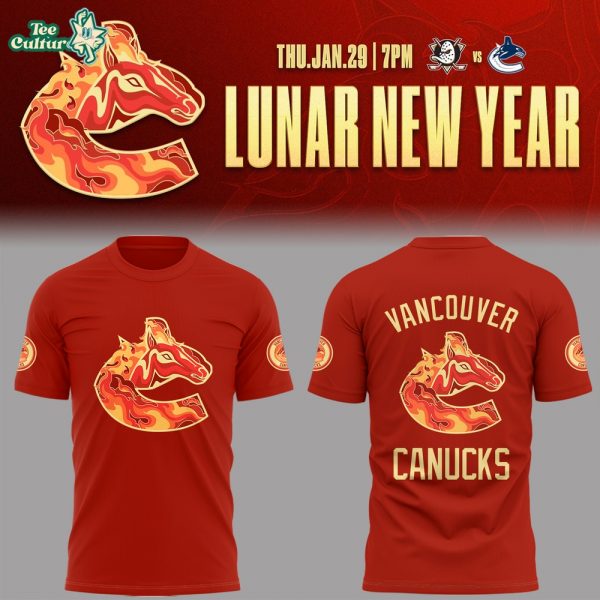 Vancouver Canucks Lunar New Year 2026 Celebrate Tshirt - Red