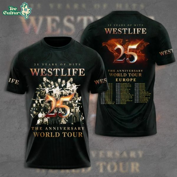 Westlife 25th Anniversary World Tour Limited Edition 3D Shirts