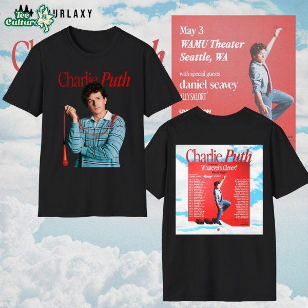 Whatever’s Clever Tour Shirt – Charlie Puth Tour 2026 Merch Energy - Black