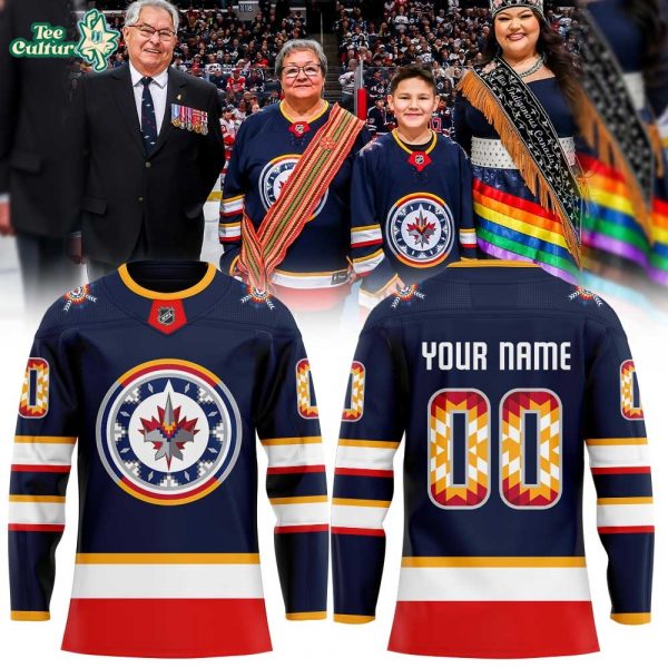 Winnipeg Jets Wasacnews Night 2026 Blue Hockey Jersey Custom Name, Number