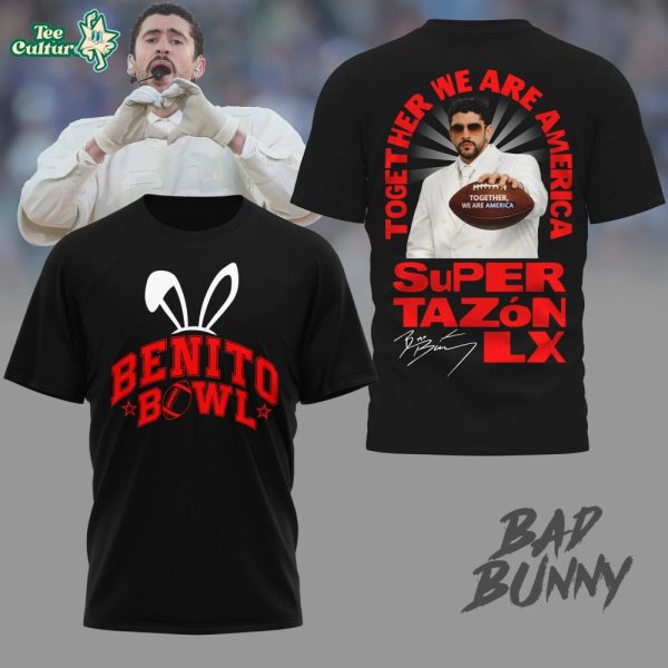 Bad Bunny "Benito Bowl" and "Super Tazόn LX" Tshirt