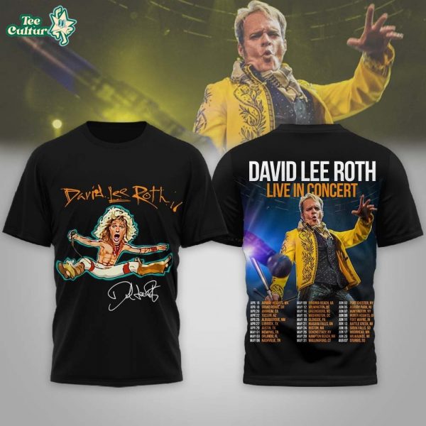 David Lee Roth North American Tour 2026 3D Concert T-Shirt – Rock Legend Apparel