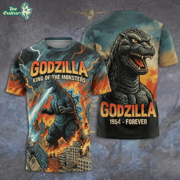 Godzilla King of the Monsters 1954 Classic Forever Edition 3D T-Shirt