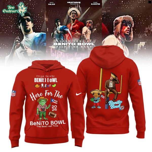 Here For The Benito Bowl 2026 Red Limited Edition Hoodie