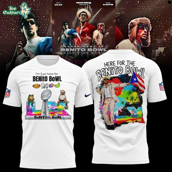 Here For The Benito Bowl 2026 White Variant Limited Edition T-Shirt