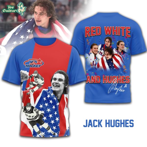 Jack Hughes Olympic 2026 Premium 3D Graphic Shirt – TD Version