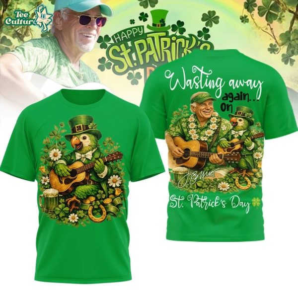 Jimmy Buffett St. Patrick’s Day Wasting Away Again Parrott T Shirt 2026