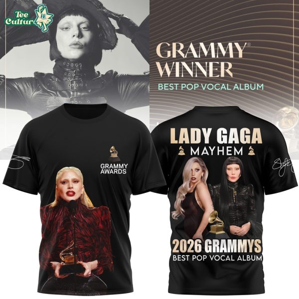 Lady Gaga 2026 Grammy Awards Black Tshirt 2026