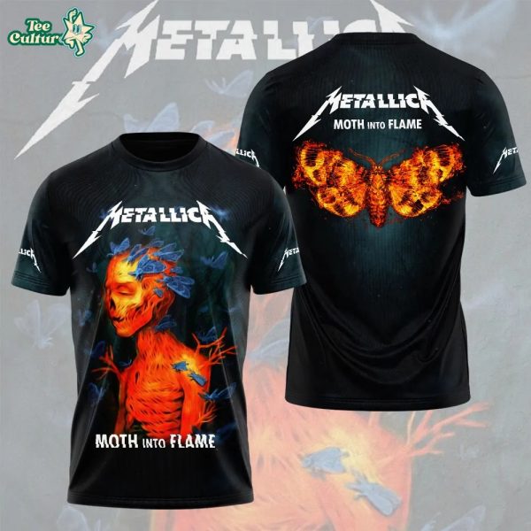 Metallica Moth Into Flame All Over Print 3D T-Shirt – Official Style Rock Tee 2026