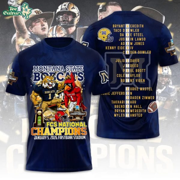 Montana State Bobcats Football 2025 National Champions 3D Apparel