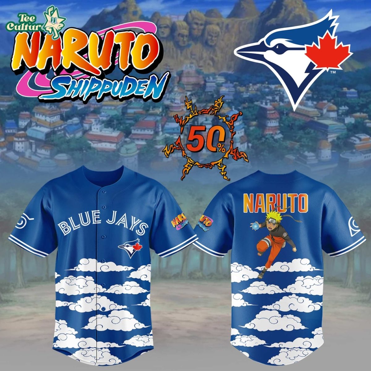 BLUE JAYS NARUTO ユニフォーム　ブルージェイズ　MLB公式 Naruto-Specialty-x-Toronto-