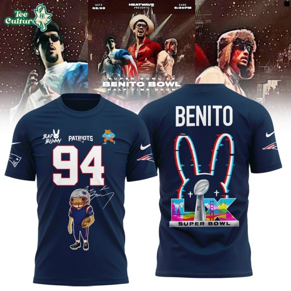 New England Patriots x Bad Bunny Super Bowl LX Benito Variant T-Shirt