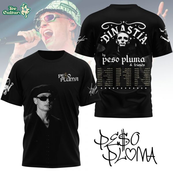 Peso Pluma Dinastía Tour 2026 3D T-Shirt – Latin Music Concert Merch