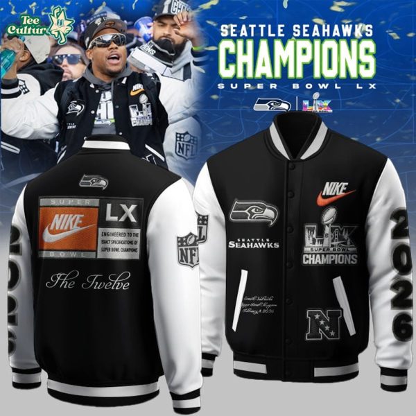 Seahawks New Design Baseball Jacket Hoodie Super Bowl 2026 Gift For Fan