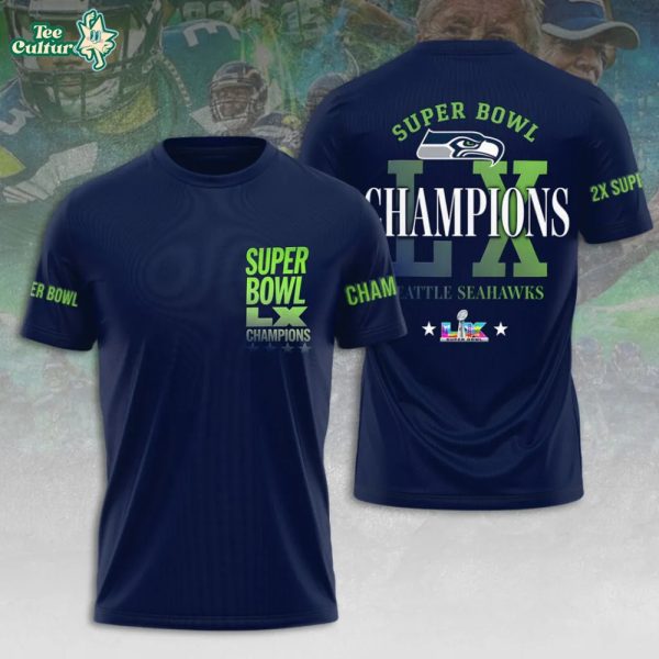 Seattle Seahawks 2026 Super Bowl LX Champions 3D Apparel
