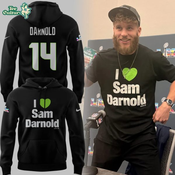 Seattle Seahawks I 💚 Sam Darrnol Limited Edition Hoodie Ver2