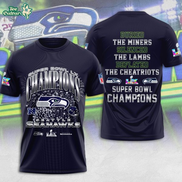 Seattle Seahawks Super Bowl LX Champions 3D Apparel
