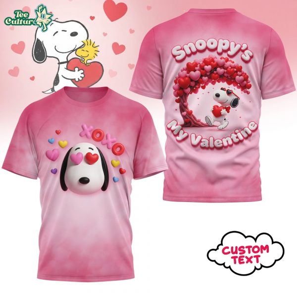 Snoopy My Valentine XOXO 3D Graphic T-Shirt – Valentine’s Day Gift Feb 14 2026