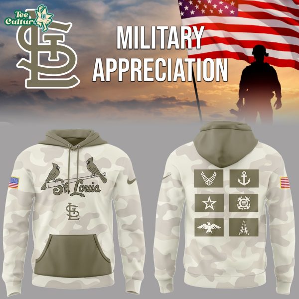 St. Louis Cardinals Military Appreciation Night 2026 Hoodie – Baseball Supporter Apparel