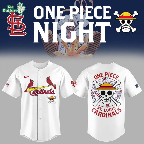 St. Louis Cardinals x One Piece Night White Jersey – Anime Collaboration MLB