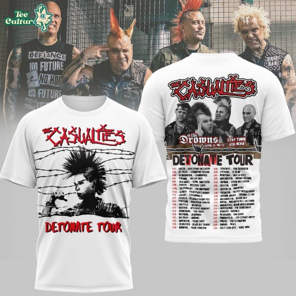 The Casualties Detonate Tour All Over Print 3D T-Shirt – Punk Rock Merch