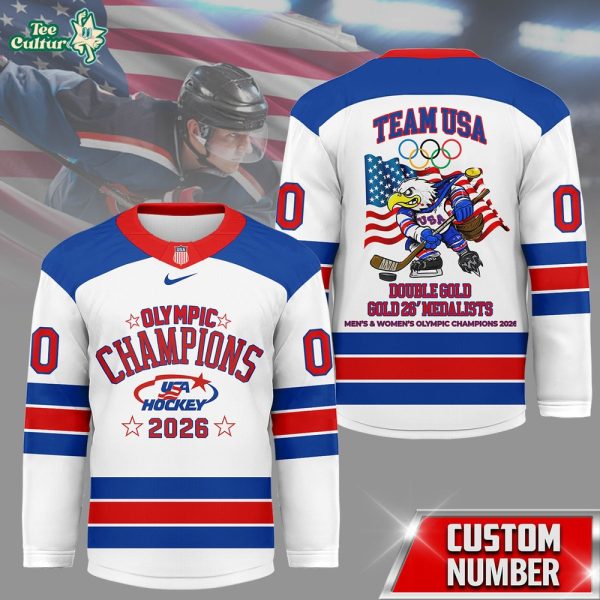 USA Hockey Elite Olympic 2026 3D Printed Shirt – NY Version