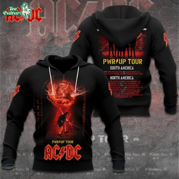 AC/DC PWR UP Tour 2026 Back Print Dates Unisex Hoodie