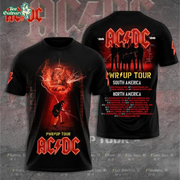 AC/DC PWR UP Tour 2026 Back Print Dates Unisex T-Shirt
