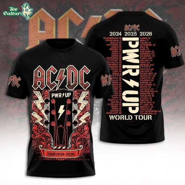 AC/DC PWR UP World Tour 2026 Cannons Graphic T-Shirt