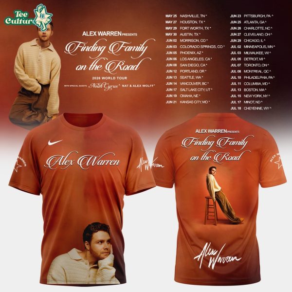 Alex Warren Finding Family On The Road 2026 Limited Graphic T Shirt