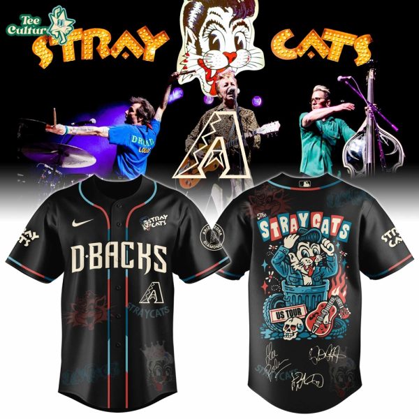 Arizona Diamondbacks Stray Cats 2026 US Tour Inspired Baseball Jersey