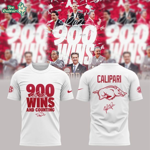 Arkansas Razorbacks Coach John Calipari 900 Wins Celebration Shirt