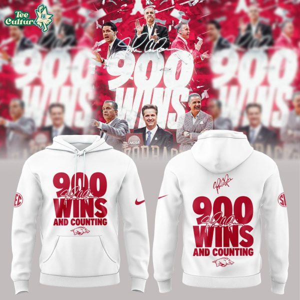 Arkansas Razorbacks Coach John Calipari 900 Wins Tribute Hoodie Ver2 2026