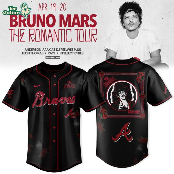 Atlanta Braves x Bruno Mars – The Romantic Tour 2026 Jersey Collection