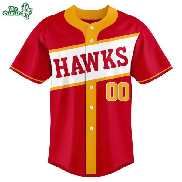 Atlanta Hawks Customizable Baseball Jersey 2026 by Teesculture.com