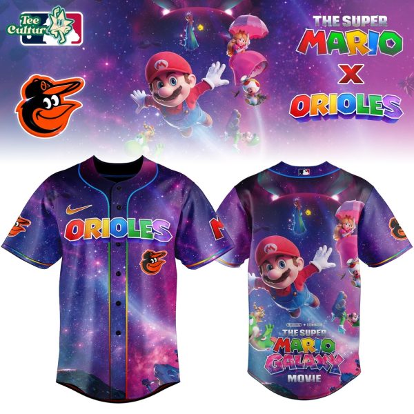 Baltimore Orioles Super Mario Galaxy Inspired Limited Edition Baseball Jersey Version 1