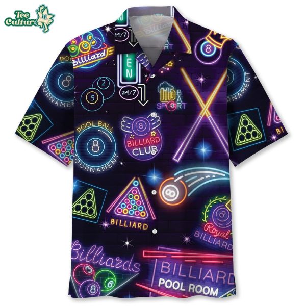 Billiard Neon Hawaiian Shirt