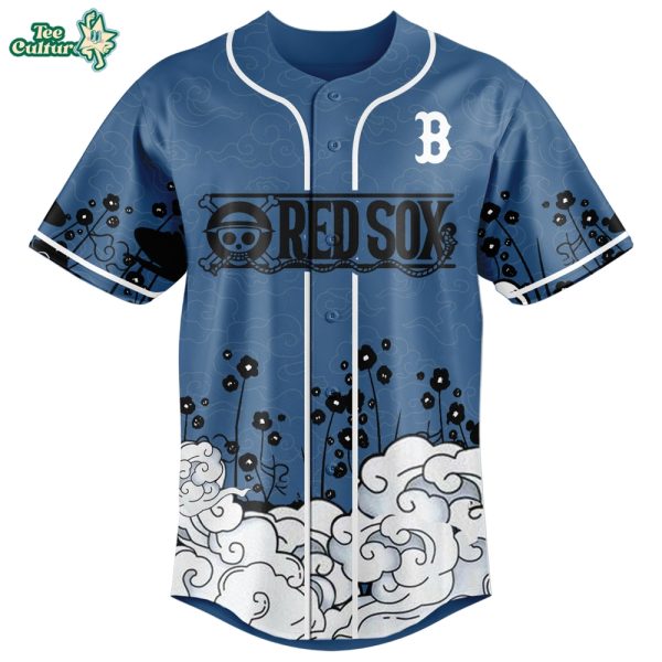 Boston Red Sox Gear 5 Luffy Crossover Jersey by Teesculture.com