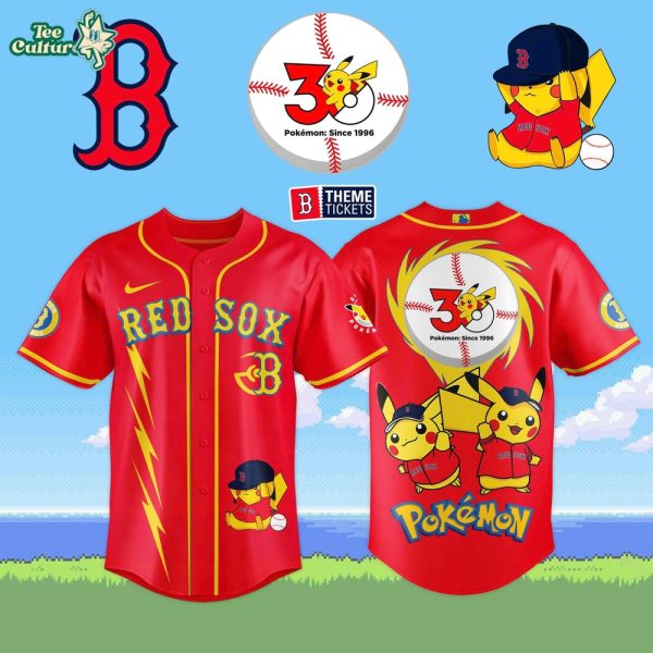 Boston Red Sox MLB x Pokémon Celebrates 30 Years Limited Editions Jersey 2026