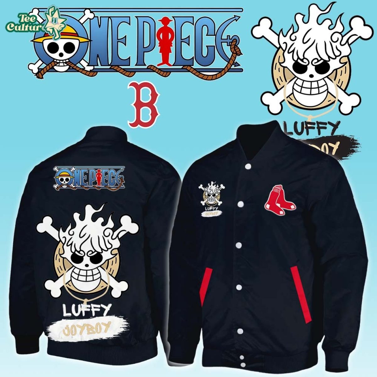 Boston Red Sox x One Piece 2026 Anime Bomber Jacket Version 2