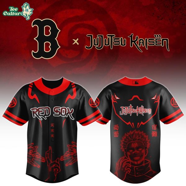 Boston Red Sox x Sukuna Cursed Energy Anime Baseball Jersey