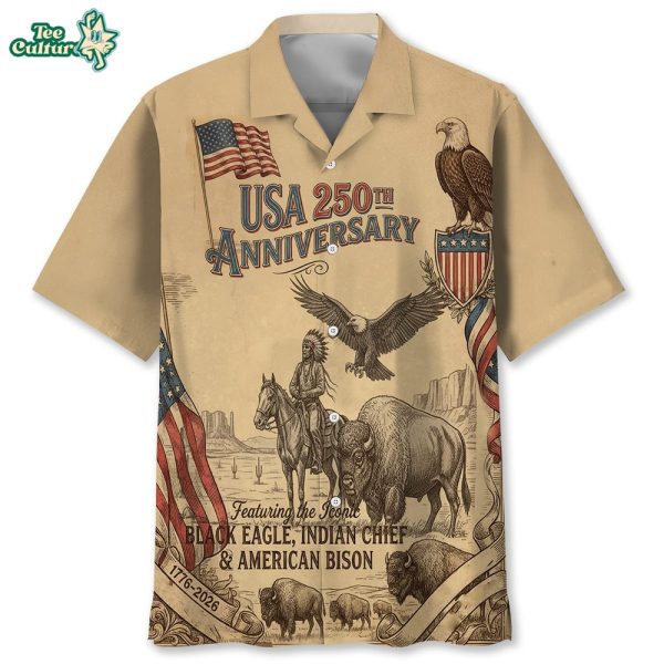 Celebrate America’s 250th Anniversary Vintage Style Hawaiian Shirt