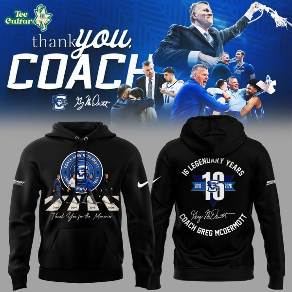 Coach Greg McDermott Tribute Black Graphic Hoodie Limited Edition