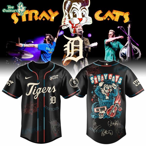 Detroit Tigers Stray Cats 2026 US Tour Inspired Baseball Jersey