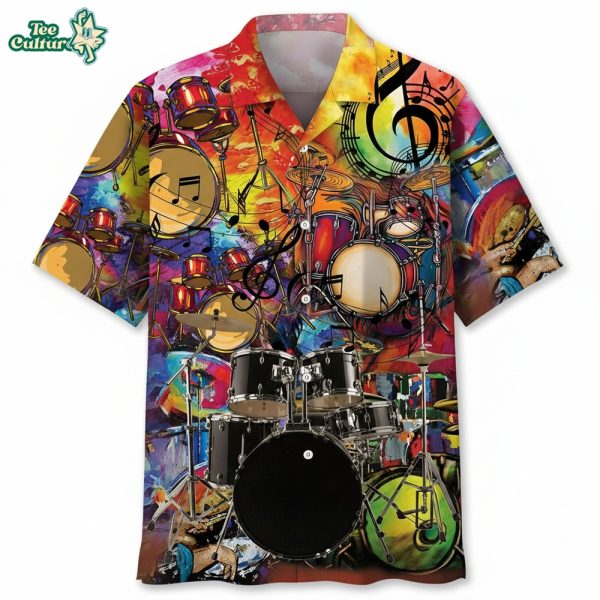 Drum Color Hawaiian Shirt
