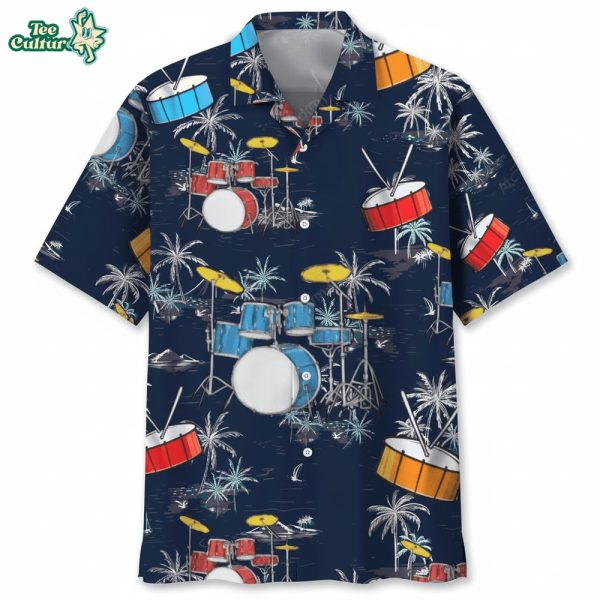 Drum Nature Beach Hawaiian Shirt