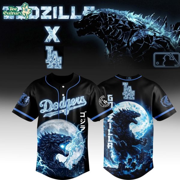 Godzilla Jersey, Dodgers Jersey, Kaiju Apparel
